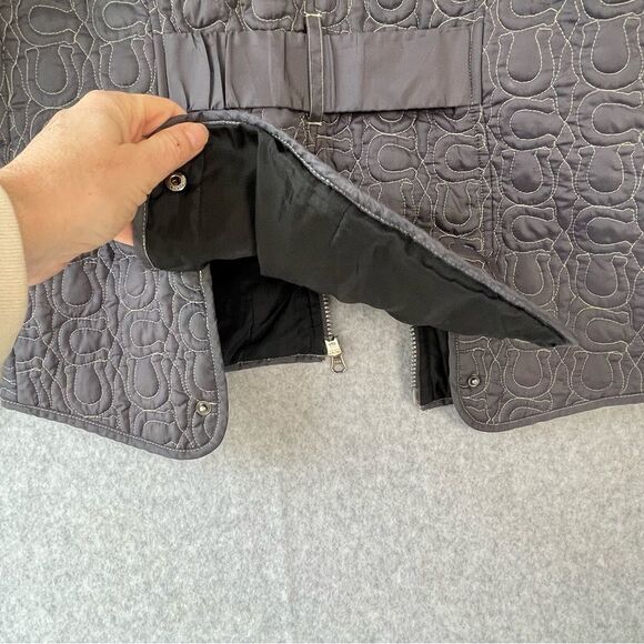 Womens Kerrits Quilted Equestrian Lightly Insulated Gray Jacket sz. Medium #AD - Picture 9 of 12